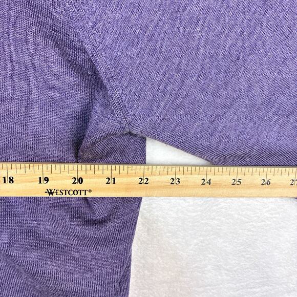 Peter Millar Mens L Purple Merino Wool 1/4 Zip Golf Preppy Pullover Sweater - Picture 6 of 9